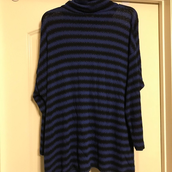 NWT Intro Blue & Black Striped Sweater X-Large - Picture 5 of 6